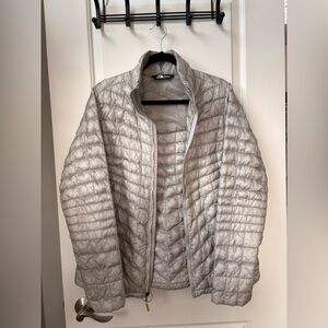 The North Face Light Gray Quilted Jacket